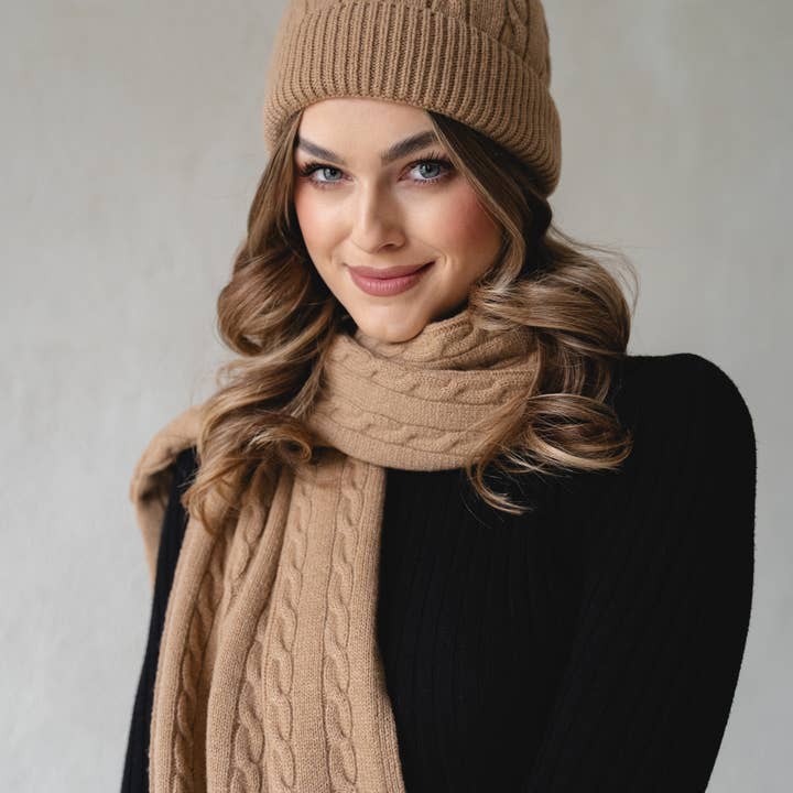 Ander - Wholesale Beanie - Women's - BELLANO Cashmere Blend Knitted Beanie 8