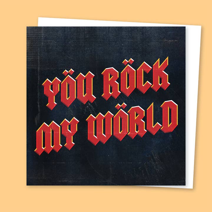 You Rock My World Greetings Card for wholesale by Pom Pom Store