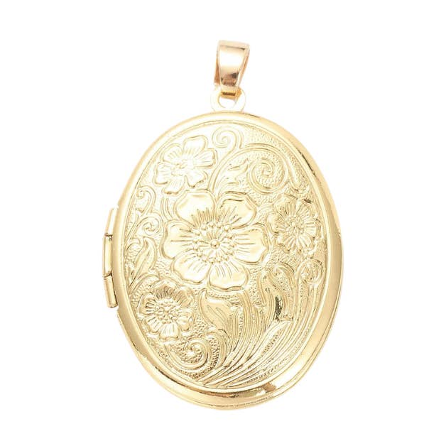 Pendentif Charme Promesse Pétale d'Or pour la vente par The Charm Bar Company