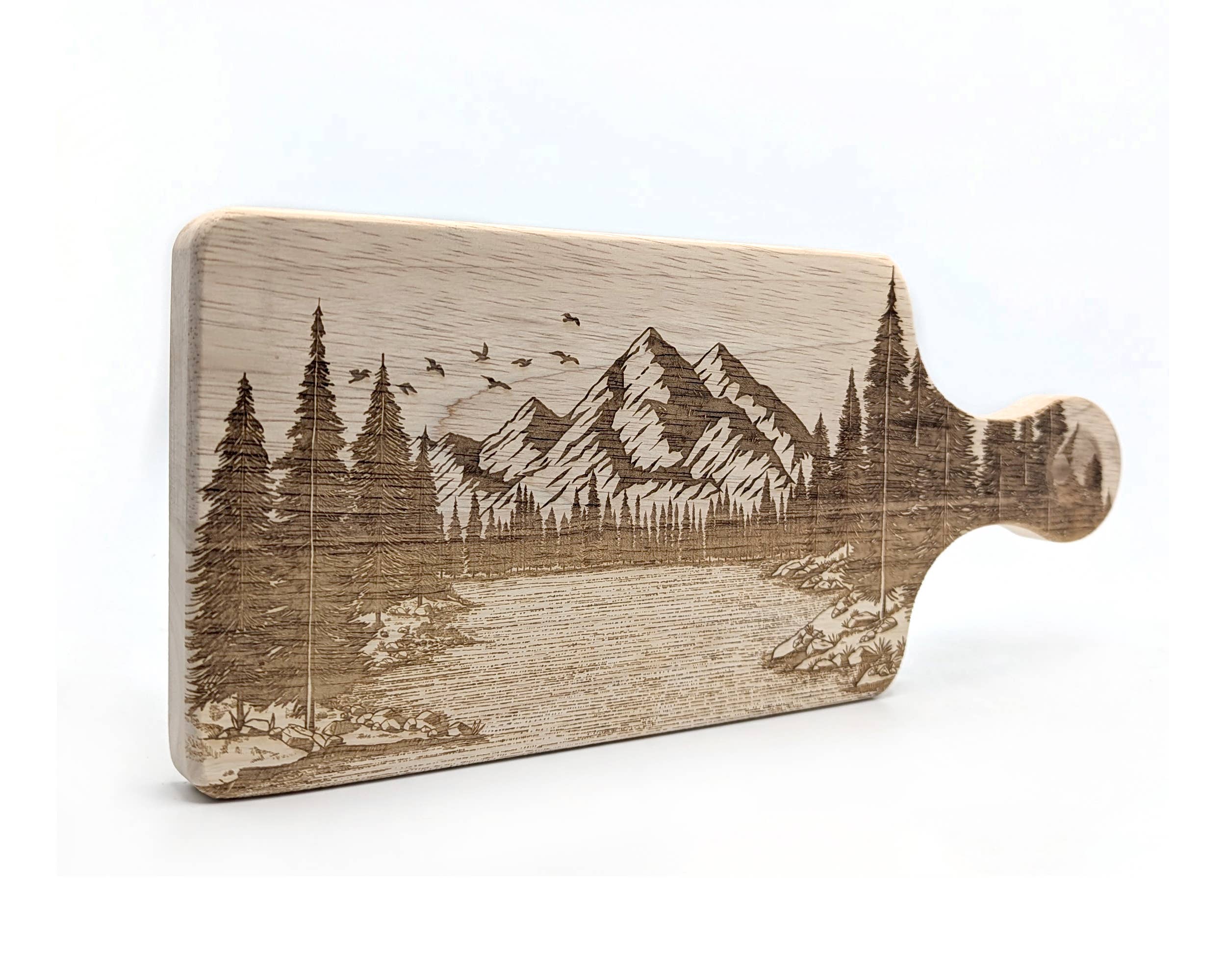 LumEngrave - Wholesale Cutting Board - MOUNTAIN LAKE Laser Engraved Wood Cutting Boards5