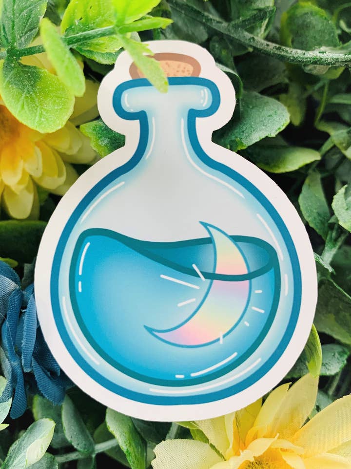 Pozione lunare - Adesivo fustellato per la vendita all'ingrosso da parte di Emily Rose Creates