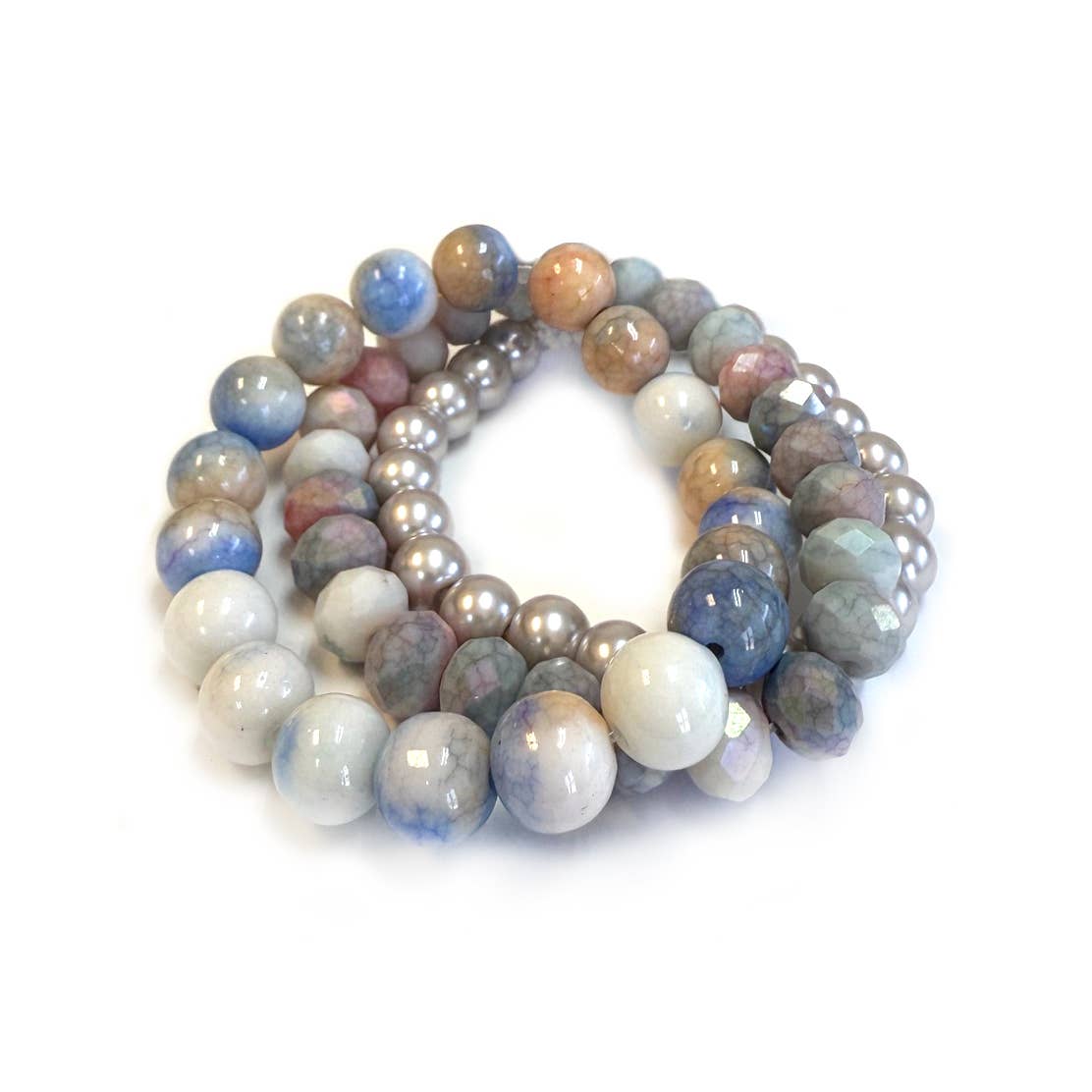 StarryNYC – Großhandel Perlenarmband – 3 Stück Heilende Kristall Naturstein Perlen Stretch Armbänder3