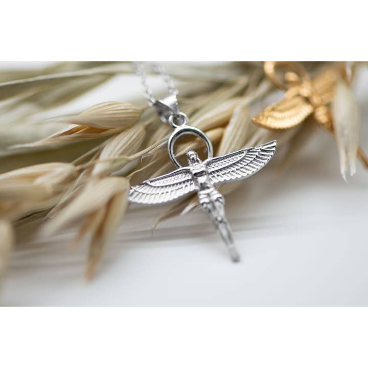 TALISMAN JEWELLERY (D&Fidanverdi, S.L.) - Wholesale Pendant/Charm Necklace - Goddess Isis Egypt Pendant Rhodium-Plated Silver 9253