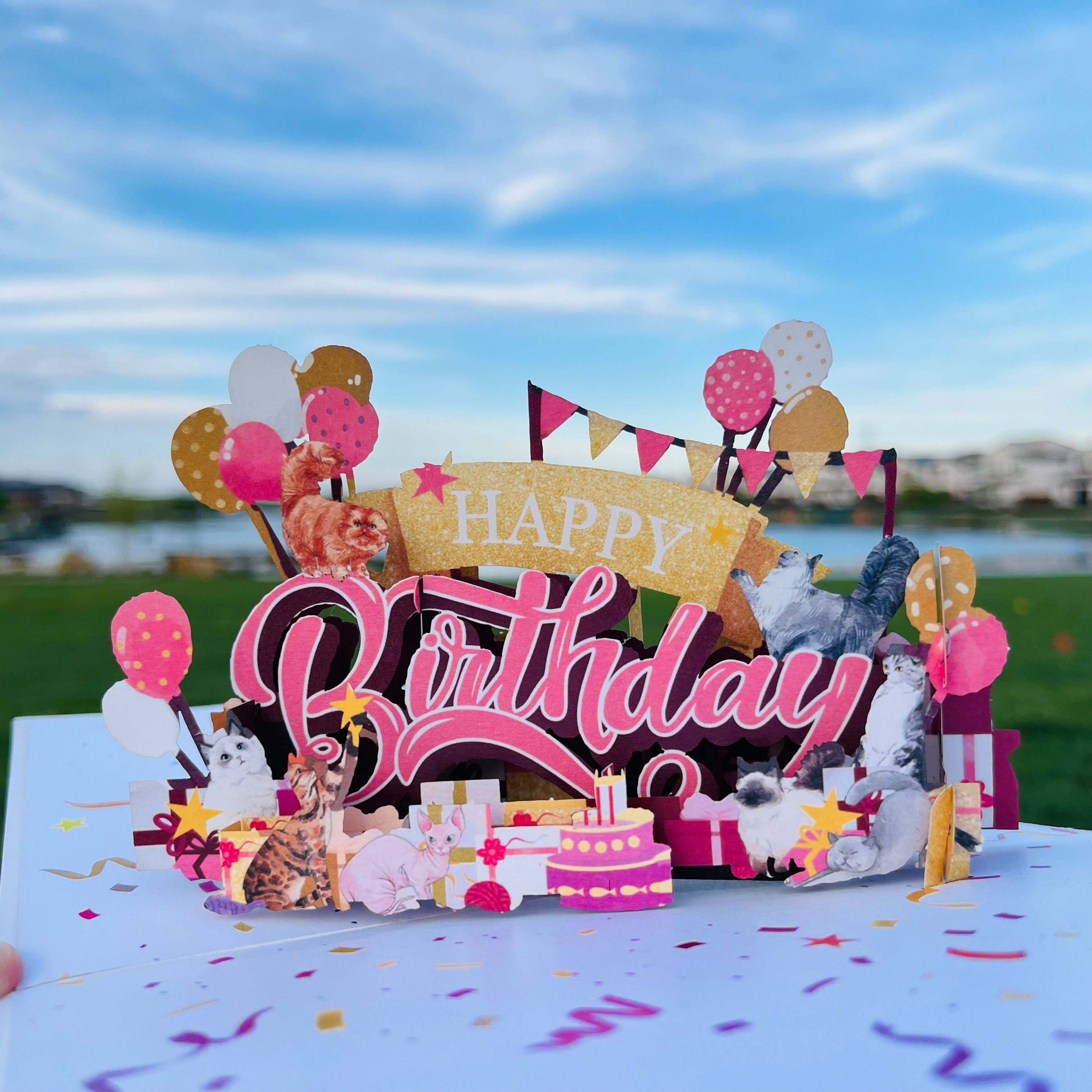 The Paper Mix – wholesale Birthday card – WOWPOP Cat-astrophic Fun CARD, 3D Pop Up Card, Handmade3