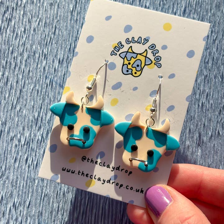Mini Cows - Sand & Sea Blue for wholesale by The Clay Drop