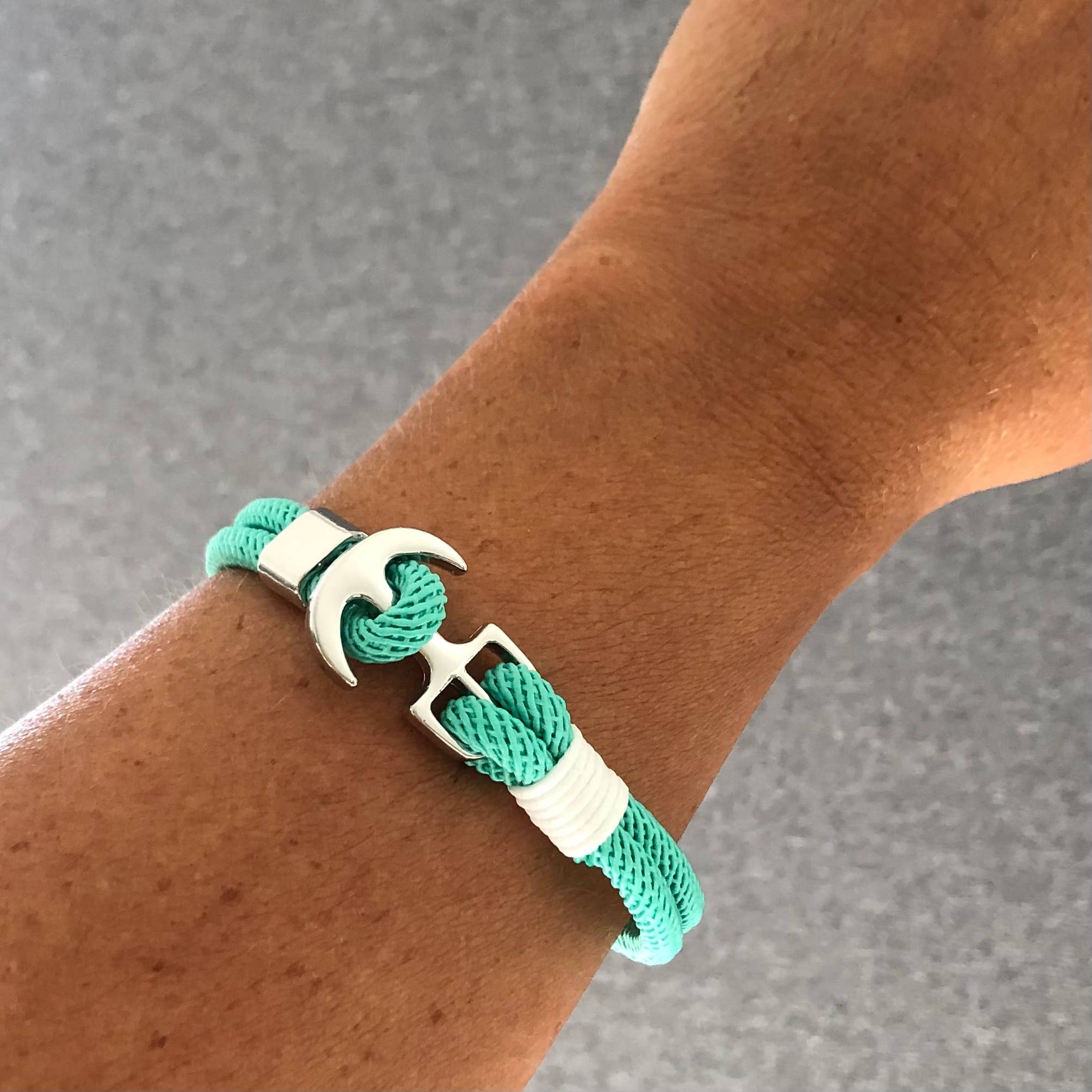 GreenWave - Vente Bracelet tissé/tressé - Bracelet en corde nautique avec fermeture ancre8