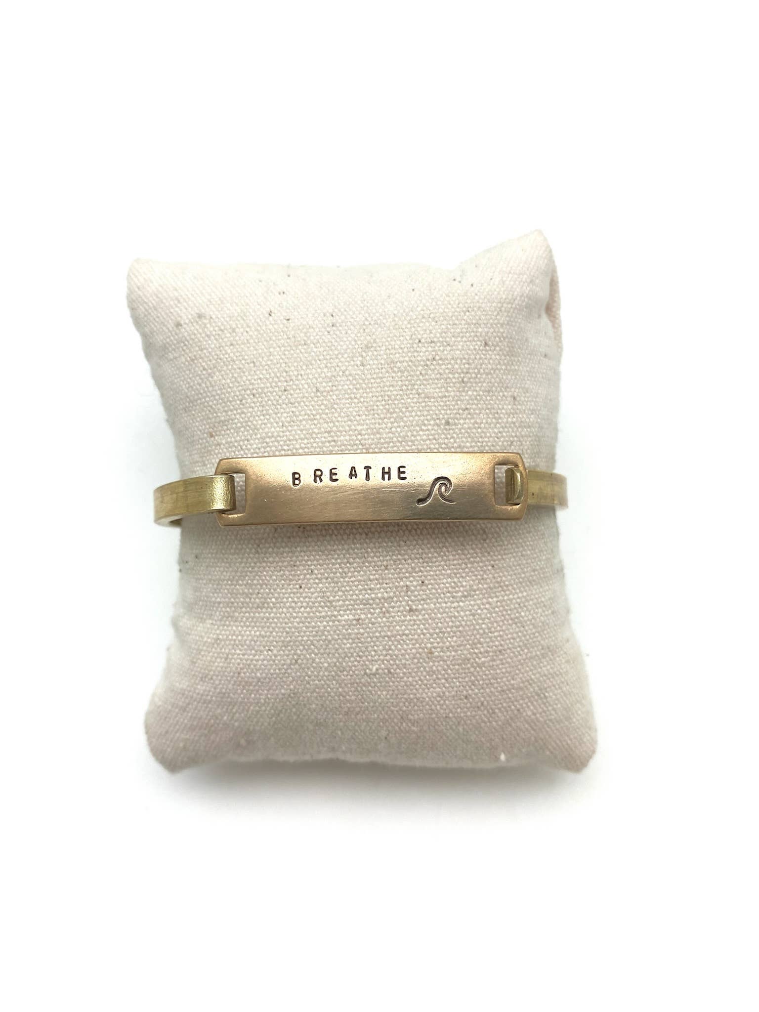 Stone Cooper - Wholesale Cuff Bracelet - "Breathe" Stamped Clip-Cuff Brass Bracelet5