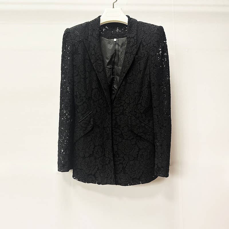 Productseeker – Großhandel Set aus Oberteil und Hose (NICHT Loungewear) – Damen – 30Y Eleganter Spitzenanzug: Schicker Blazer & Slim Fit gerade Hose Set15