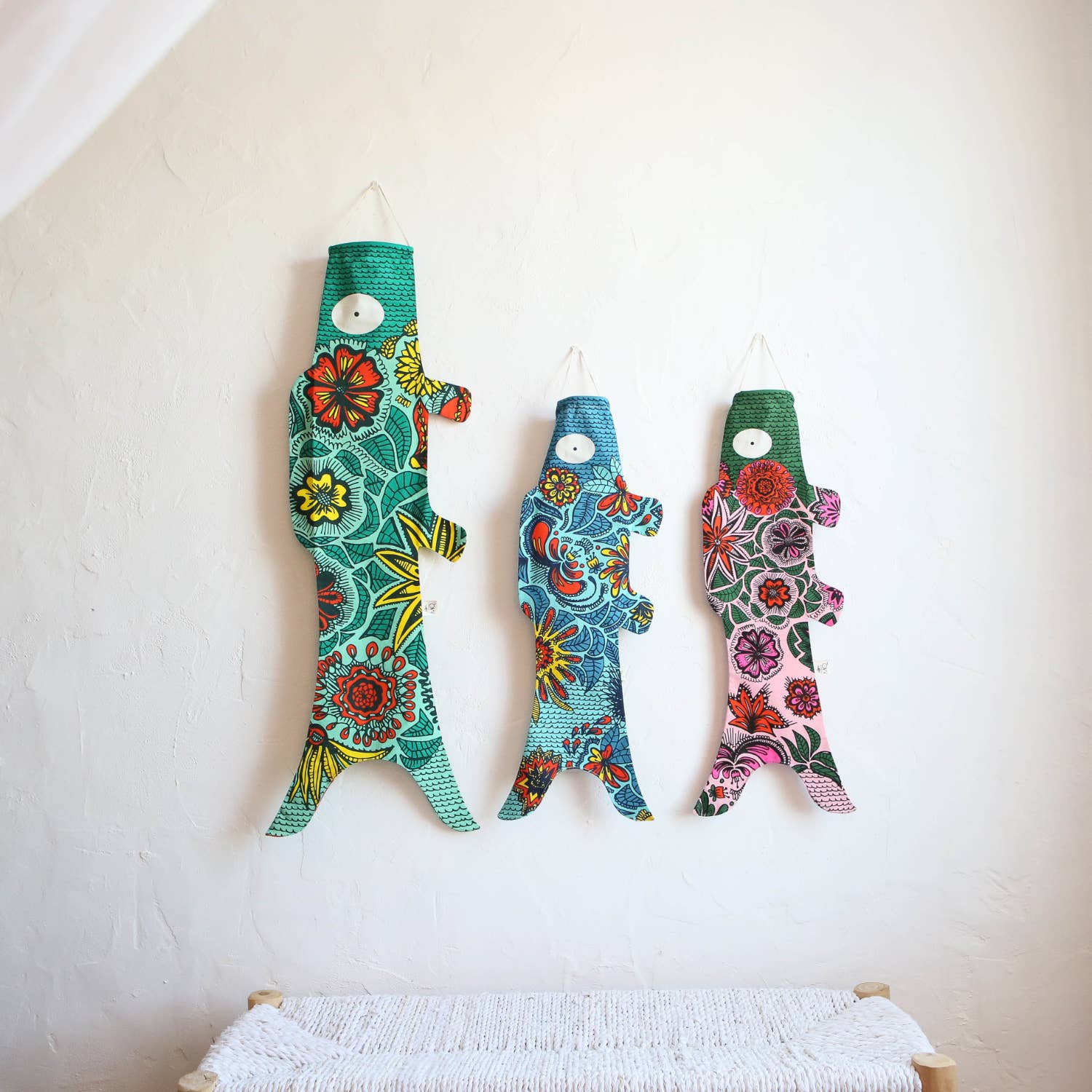 MADAME MO – Engroshandel 3D-vægkunst – Pink Blossom Koinobori - vægdekoration6