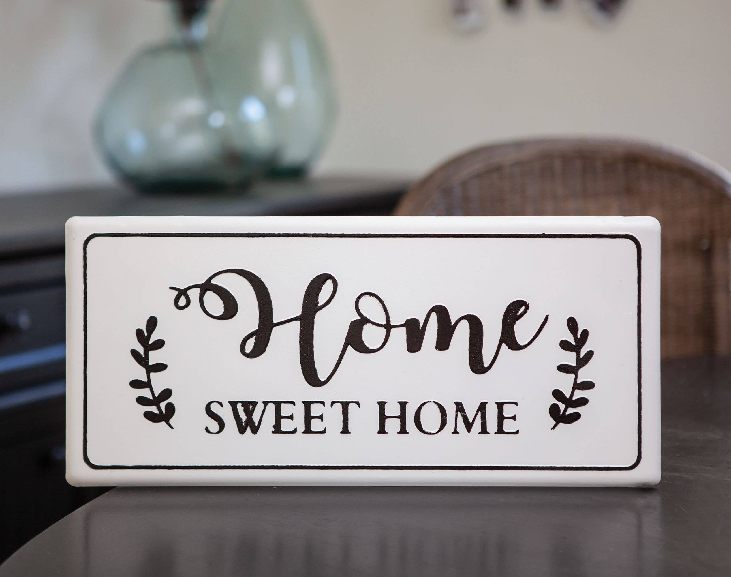 Col House Designs - Wholesale Sign - Home Sweet Home White Metal Wall Sign1