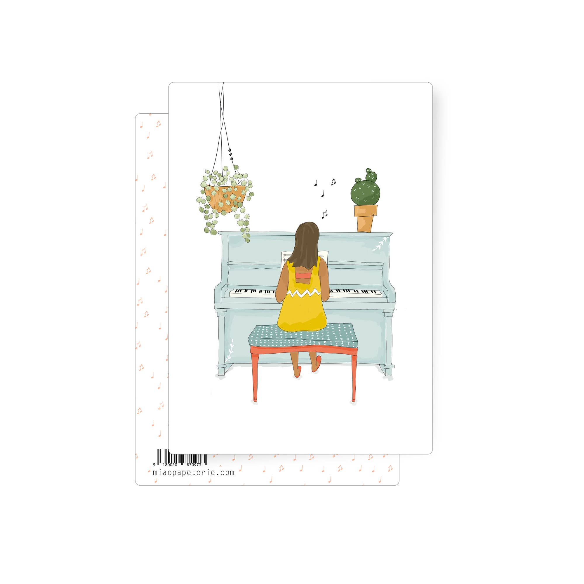 MIAO Papeterie – wholesale Postcard – piano | postcard0