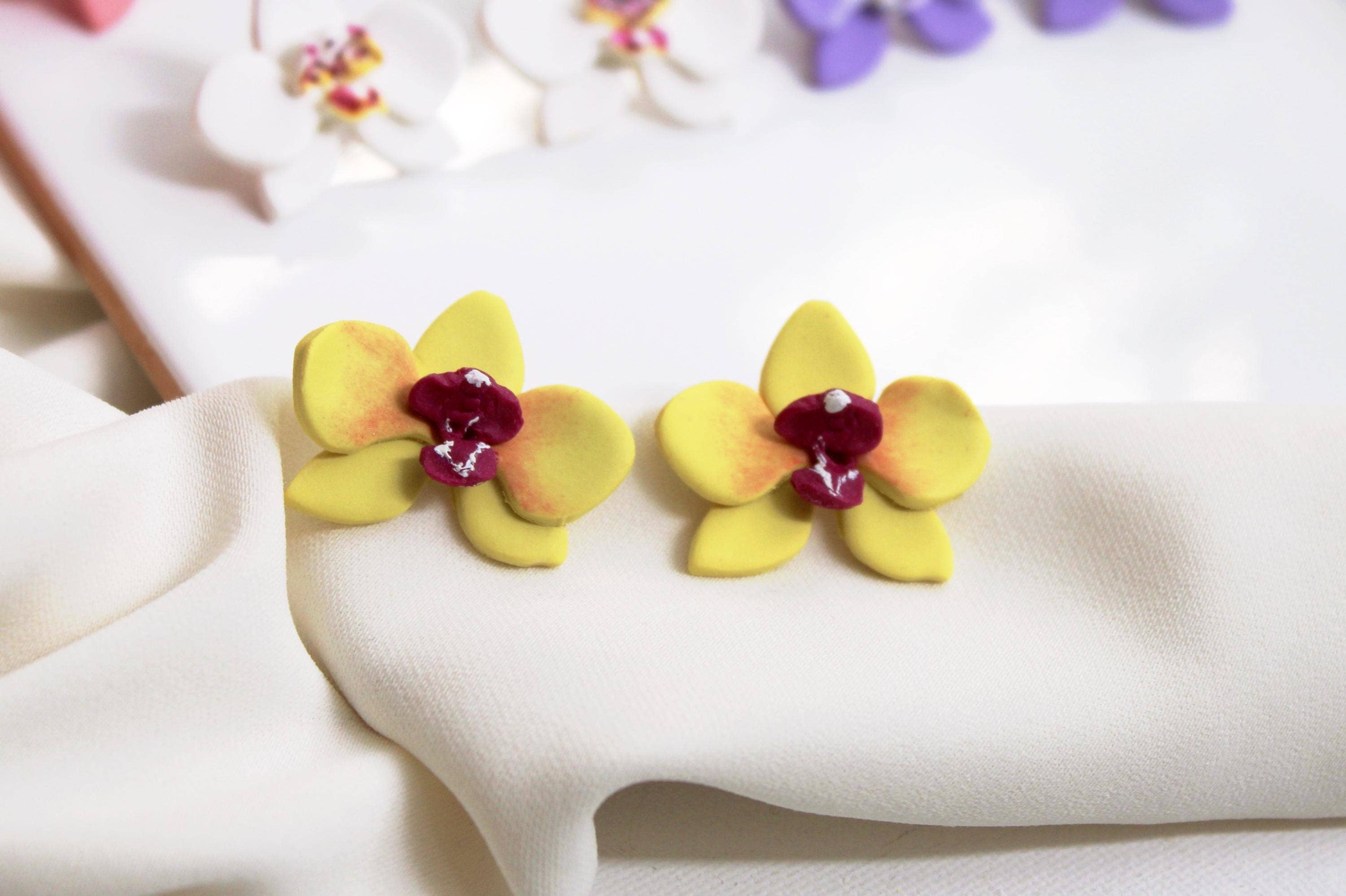 Studio Niani - Wholesale Stud/Post Earrings - Orchid Earrings, Stud Earrings, Botanical Bridal Jewelry10