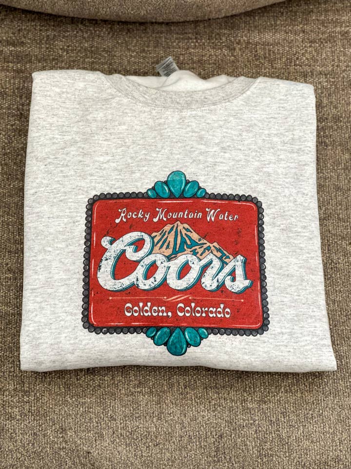 Sweatshirt Coors Turquesa por atacado de Hill + Hyde&Co