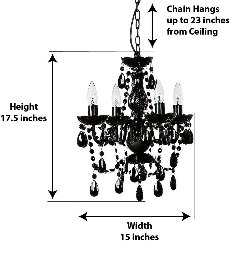 Think Brink - Wholesale Chandelier/Hanging Light - 4 Light Black Chandelier1