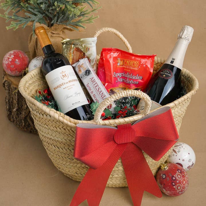 High crafty - Wholesale Basket - Handcrafted Short Handle Palm Basket – Elegant Christmas Bas3