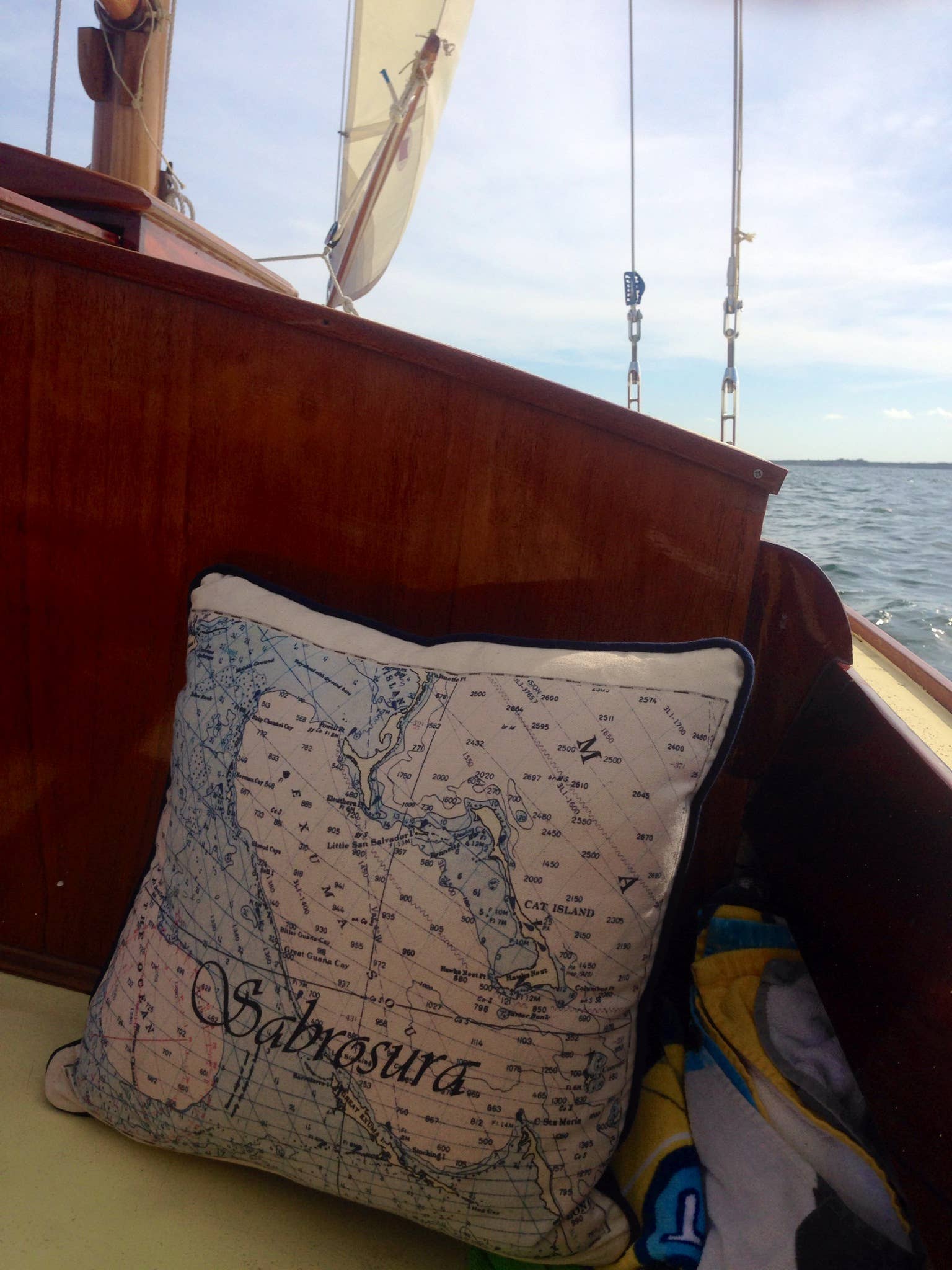 Not for Navigation - Wholesale Throw/Decorative Pillow - Decorative Canvas Pillow - Custom Location Nautical Chart3