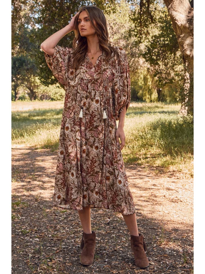 Oddi - Wholesale Dress - Women's - Bohemian Floral Maxi Dress3