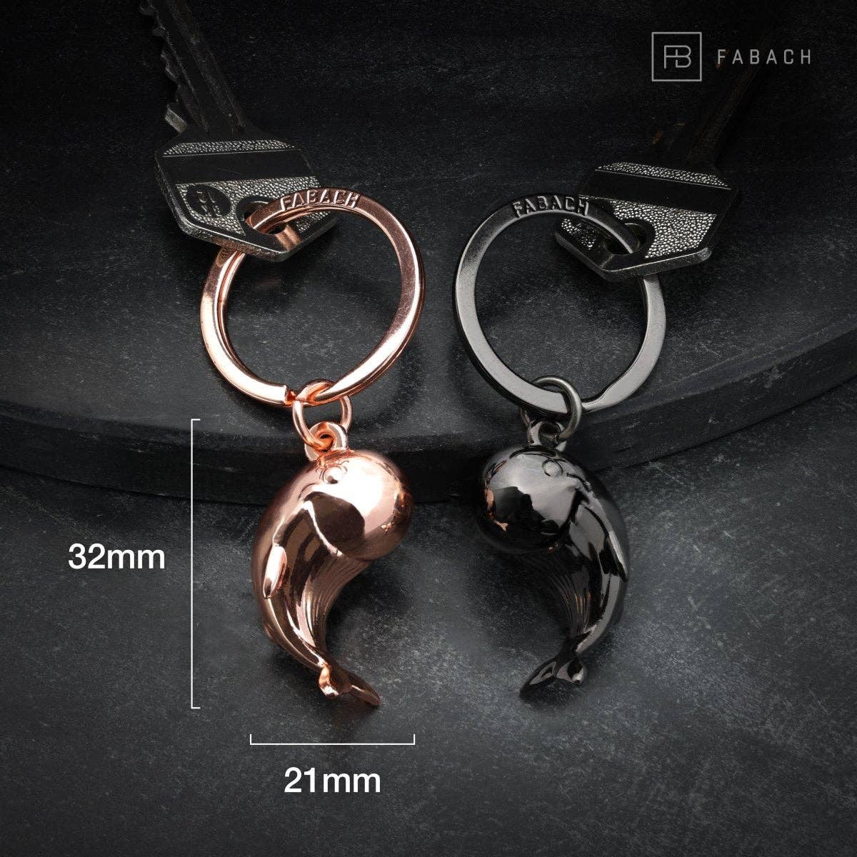 FABACH – Die Schlüsselanhänger-Schmiede - Wholesale Keychain - Unisex - “Moby” whale keychain - romantic partner gift - two keychains for couples girlfriends sisters7