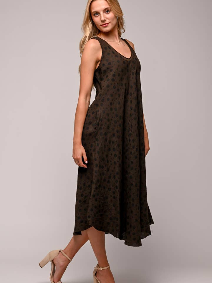 Robe en lin française, coupe en biais pour la vente par LINEN LUV