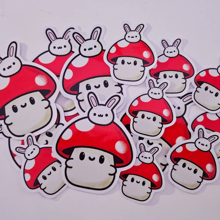 Champignon et lapin pour la vente par ChocoStationery