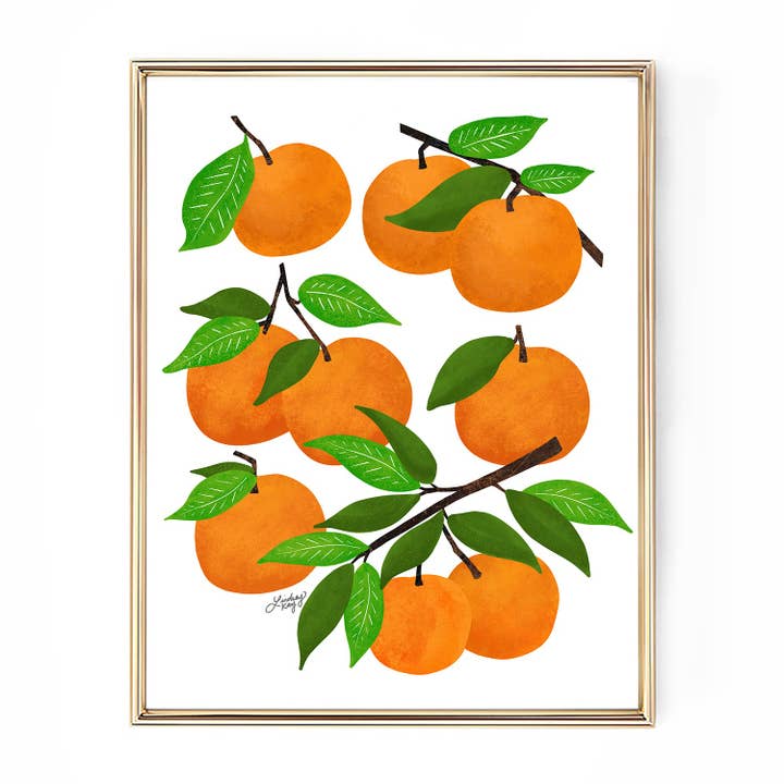 Lindsey Kay Collective - Wholesale Art Print - Oranges Illustration Collage - Art Print