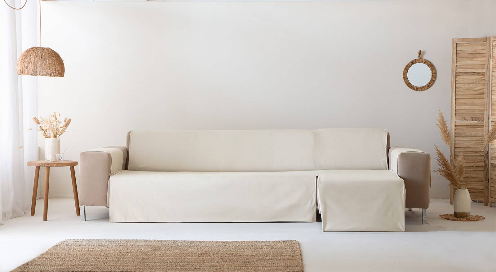 GAMUSI - Wholesale Chair/Sofa Slipcover - Smooth cotton plain sofa cover ALICANTE75