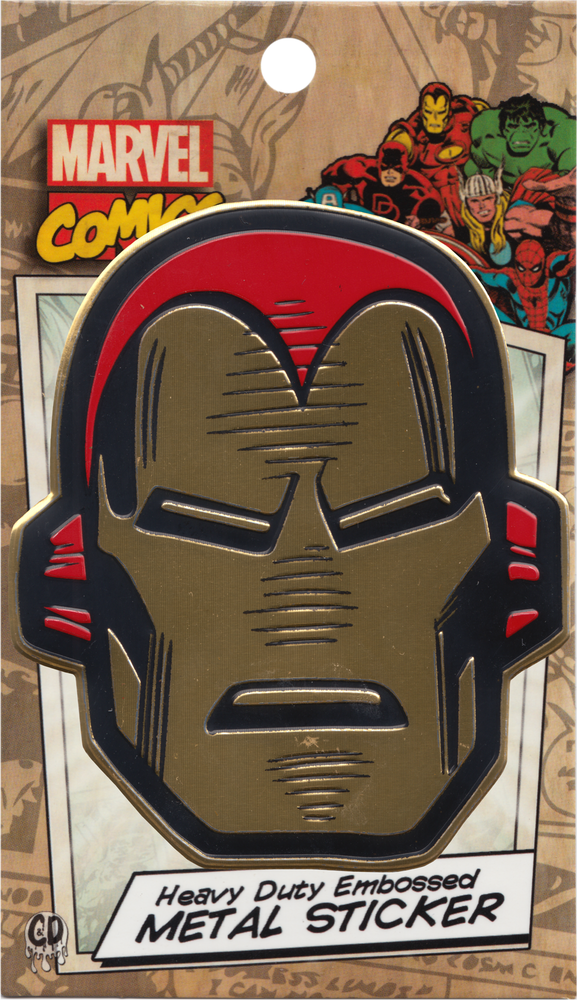 Square Deal Recordings & Supplies - Vendita all'ingrosso Adesivo - Adesivo - Iron Man - Elmetto con emblema in metallo0