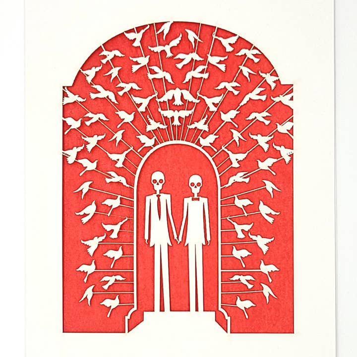 Groom and Groom surrounded by Doves - love is love for wholesale by two hermanas