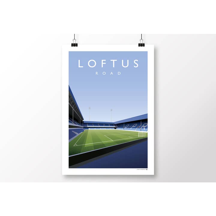 QPR Loftus Road Poster for wholesale by Matthew J I Wood Design & Illustration