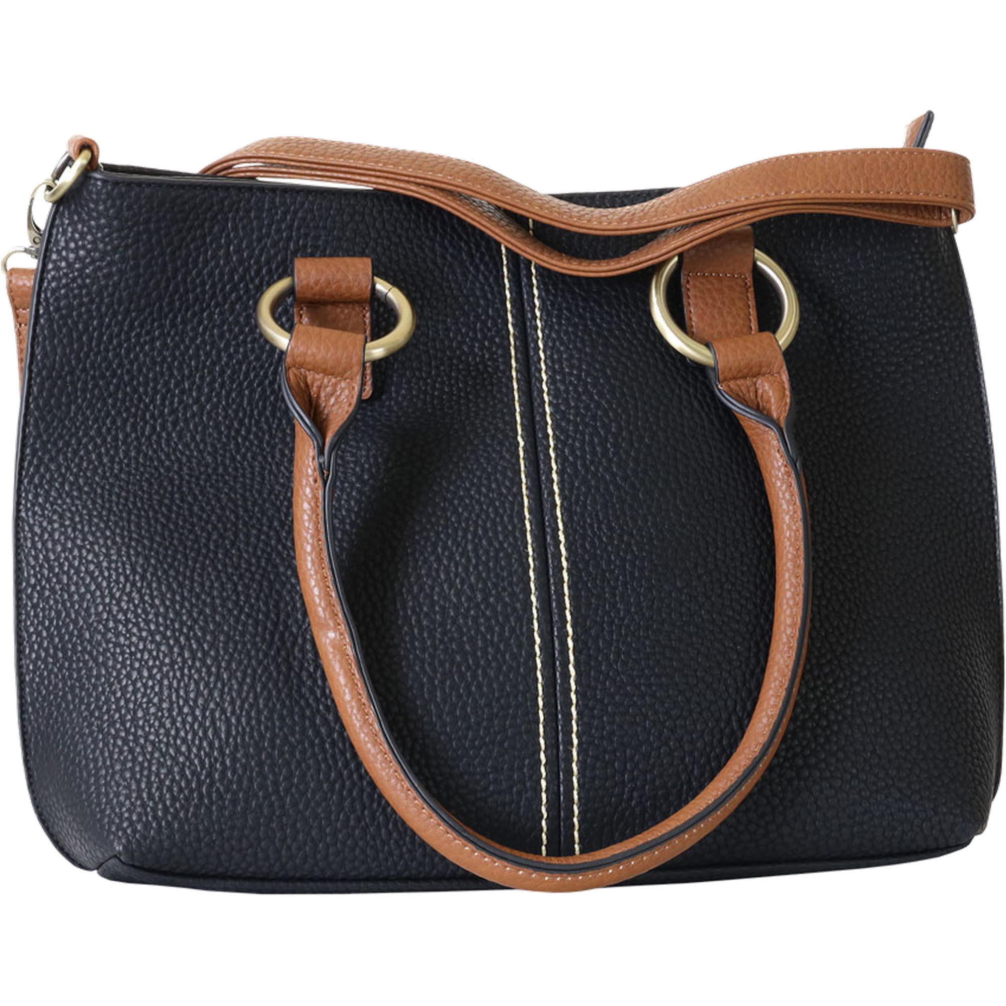 22 Tote - Wholesale Tote Bag - Women's - Pebbled Vegan Leather Triple-Compartment Shoulder Tote Bag25