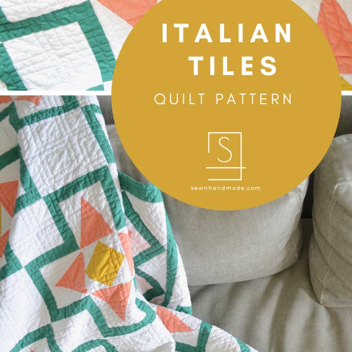 Sewn - Wholesale Craft Sewing Kit - Italian Tiles Quilt PAPER Pattern18
