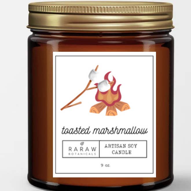 Candela marshmallow tostata per la vendita all'ingrosso da parte di Raraw Botanicals