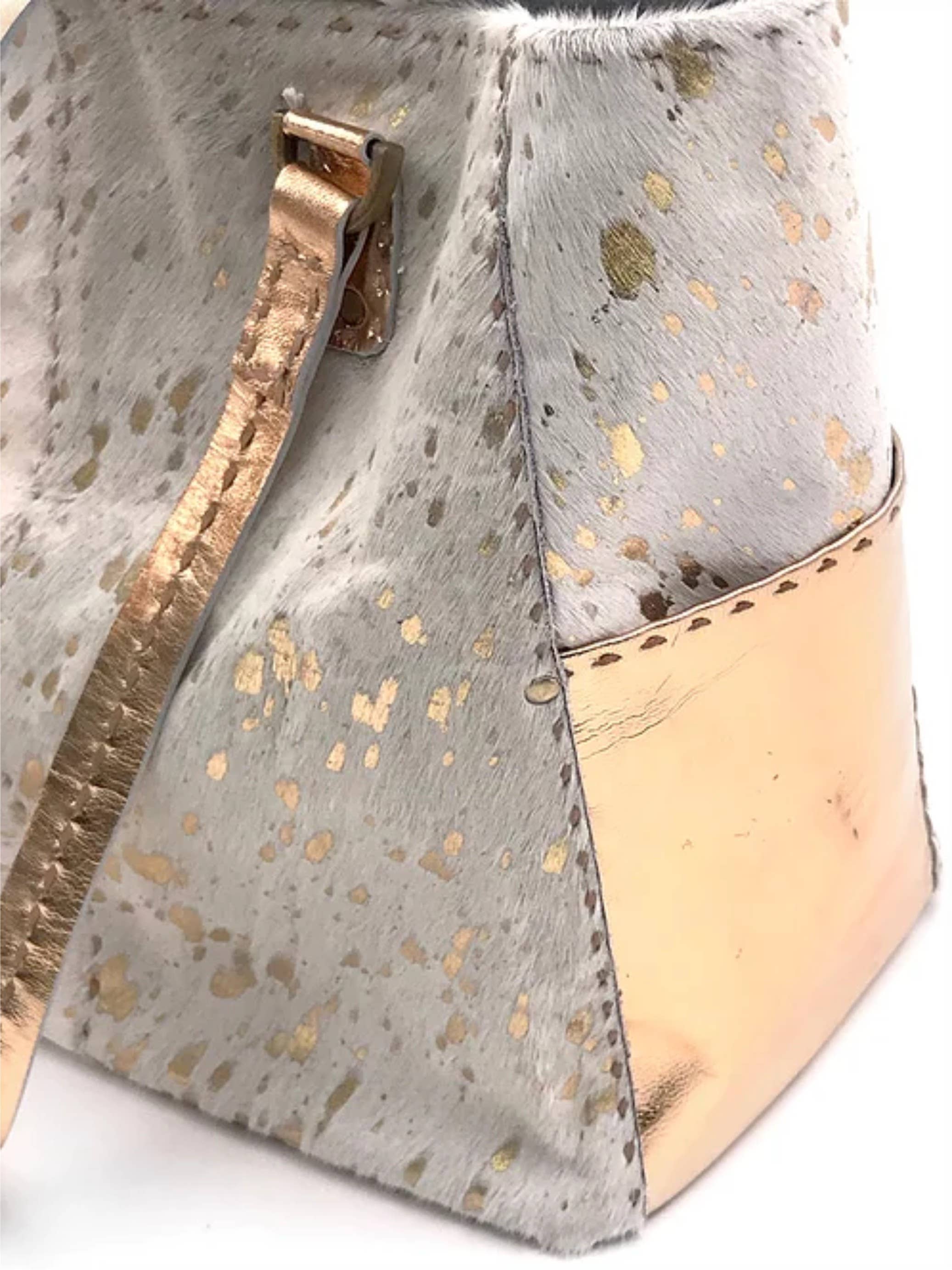 STUDIO CALEIDOSCOPE – Sacola - Mulher por atacado – Lizzie Tote Couro de vaca Cabelão4