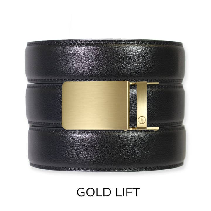 Tough Apparel - Vendita all'ingrosso Cintura - Uomo - Set cintura e fibbia in pelle nera con chiusura a cricchetto12