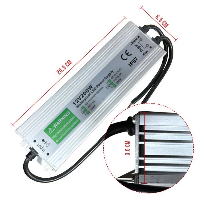 Ledsone - Wholesale Power Adapter - IP67 DC 12V Waterproof LED Driver LED Power Supply Ledsone Transformer ~ 449051