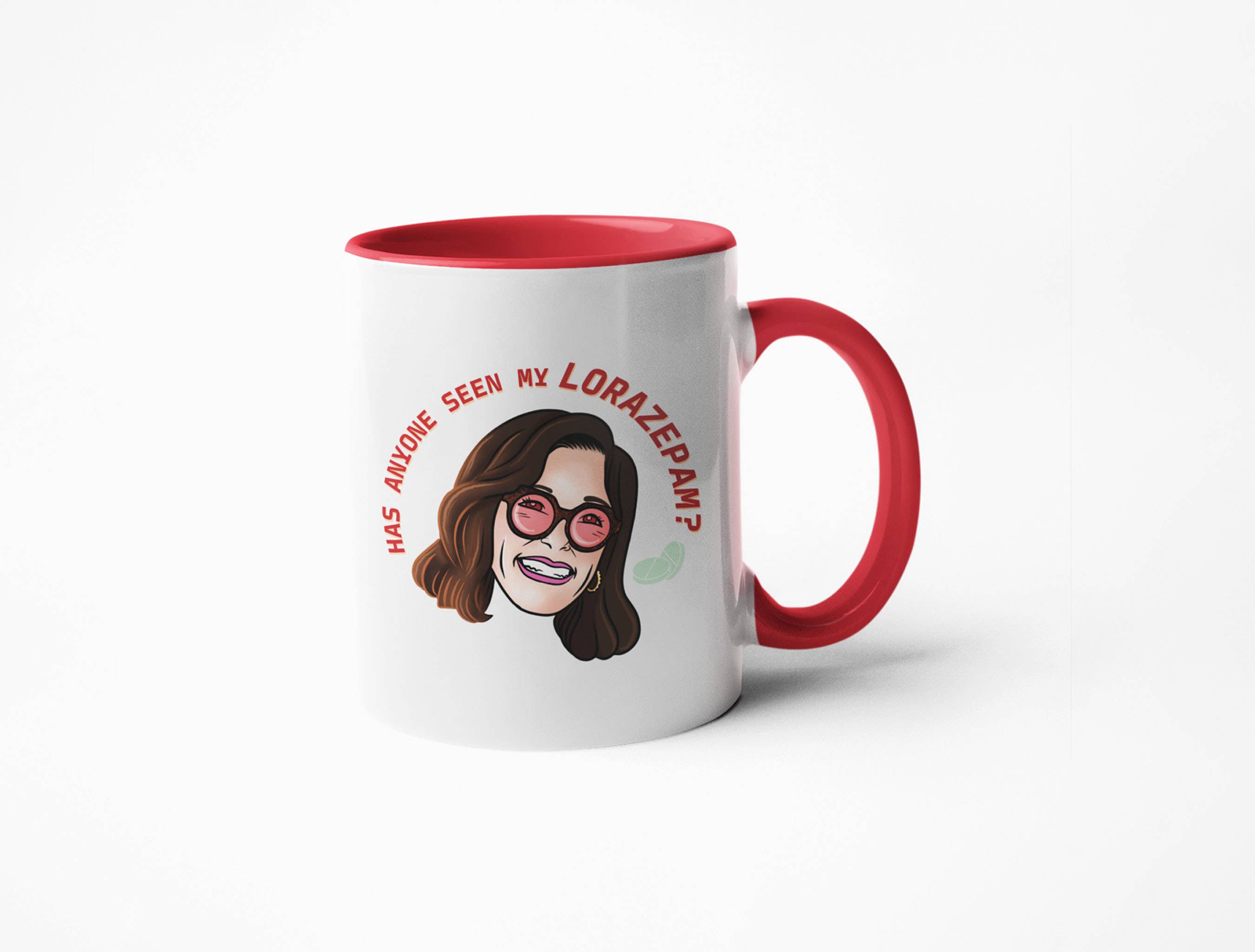 Calm Down Caren - Wholesale Coffee Mug - Has Anyone Seen My Lorazepam? - White Lotus Coffee Mug1
