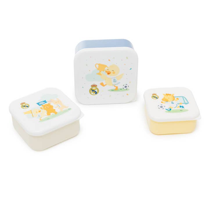 Real Madrid 3 Piece Snack Box Set for wholesale by Miniland Educational