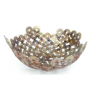 Maka Maka Lifestyle - Vendita all'ingrosso Ciotole/Piatti decorativi - Ciotola in metallo riciclato Rings, piccola, media, grande