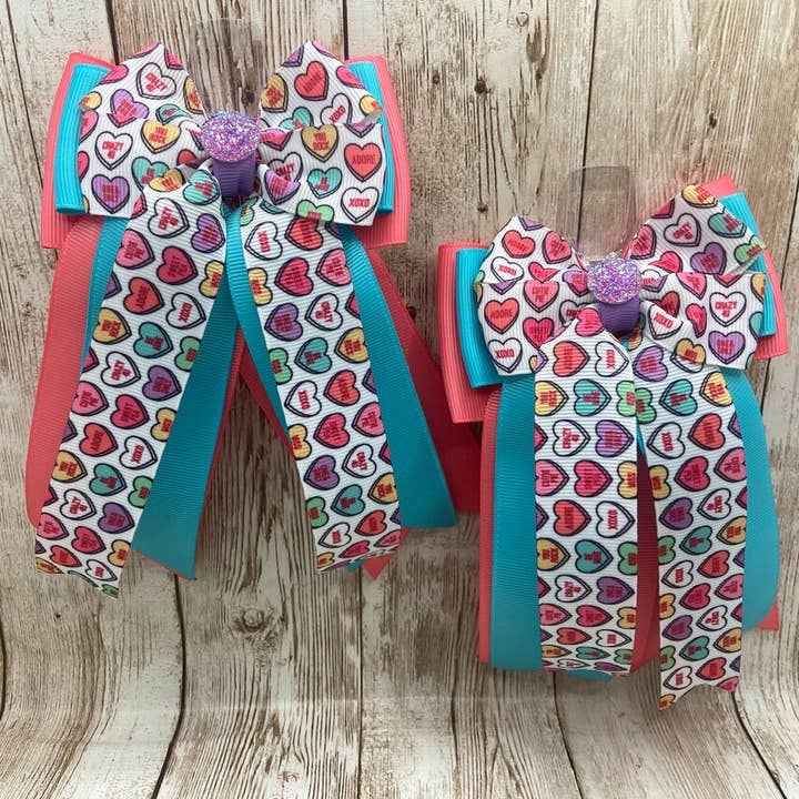 Horse Show Bows - Valentine’s Day Conversation Hearts for wholesale by Benny Bows