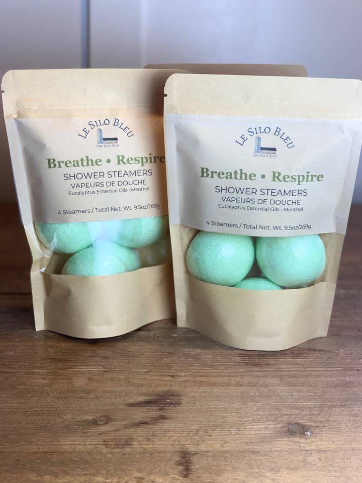 Breathe - Respire Shower Steamers- 4 2oz Steamers/Bag for wholesale by Le Silo Bleu
