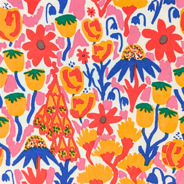 Bluebell and Lark – wholesale Disposable napkin – Garden Flowers Paper Napkins1