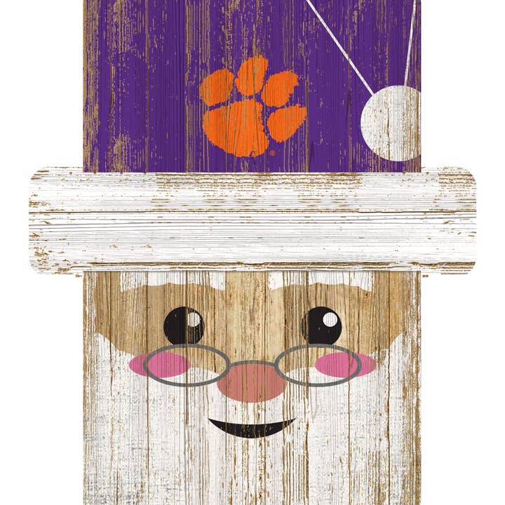 Clemson Santa Ornament for wholesale by Fan Creations