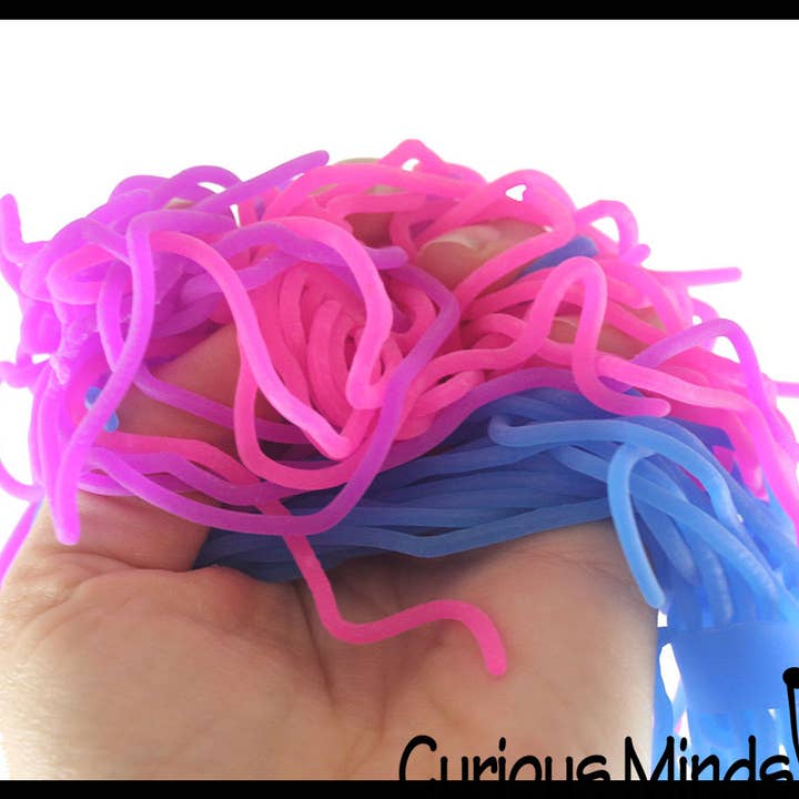 Curious Minds Toys - Venta al por mayor Pelota antiestrés - Niños - 1 paquete de 3 cuerdas de fideos elásticas de ramen, juguete para fidget -2