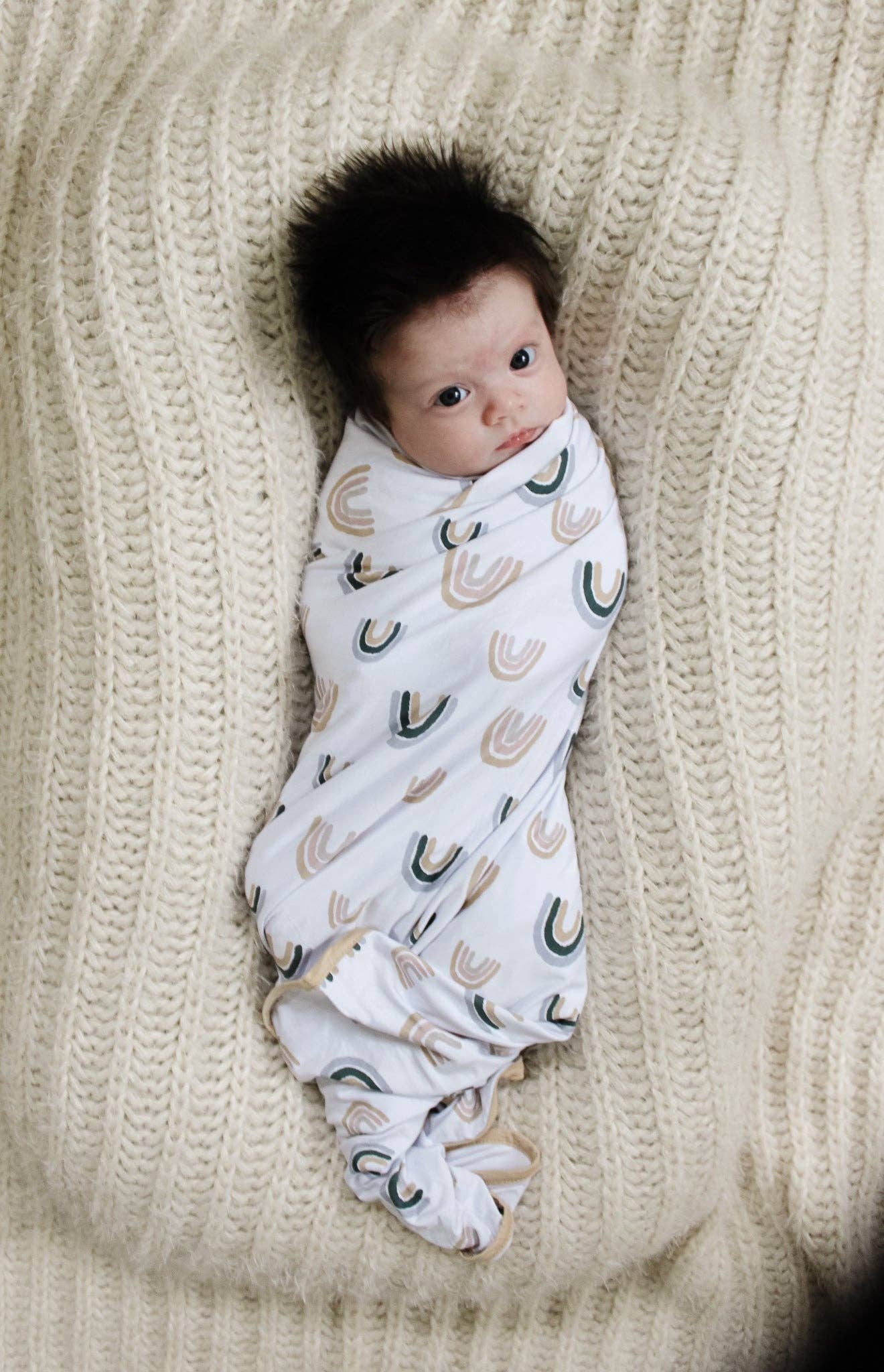 NODNAL Co. – wholesale Swaddle – Baby – Bamboo Swaddle Blanket in Rainbow0