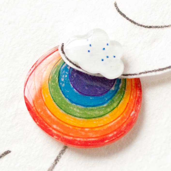 Pendientes Arco Iris y Nube/Orejas Arco Iris/Orgullo para venta al por mayor de Poptone Co.