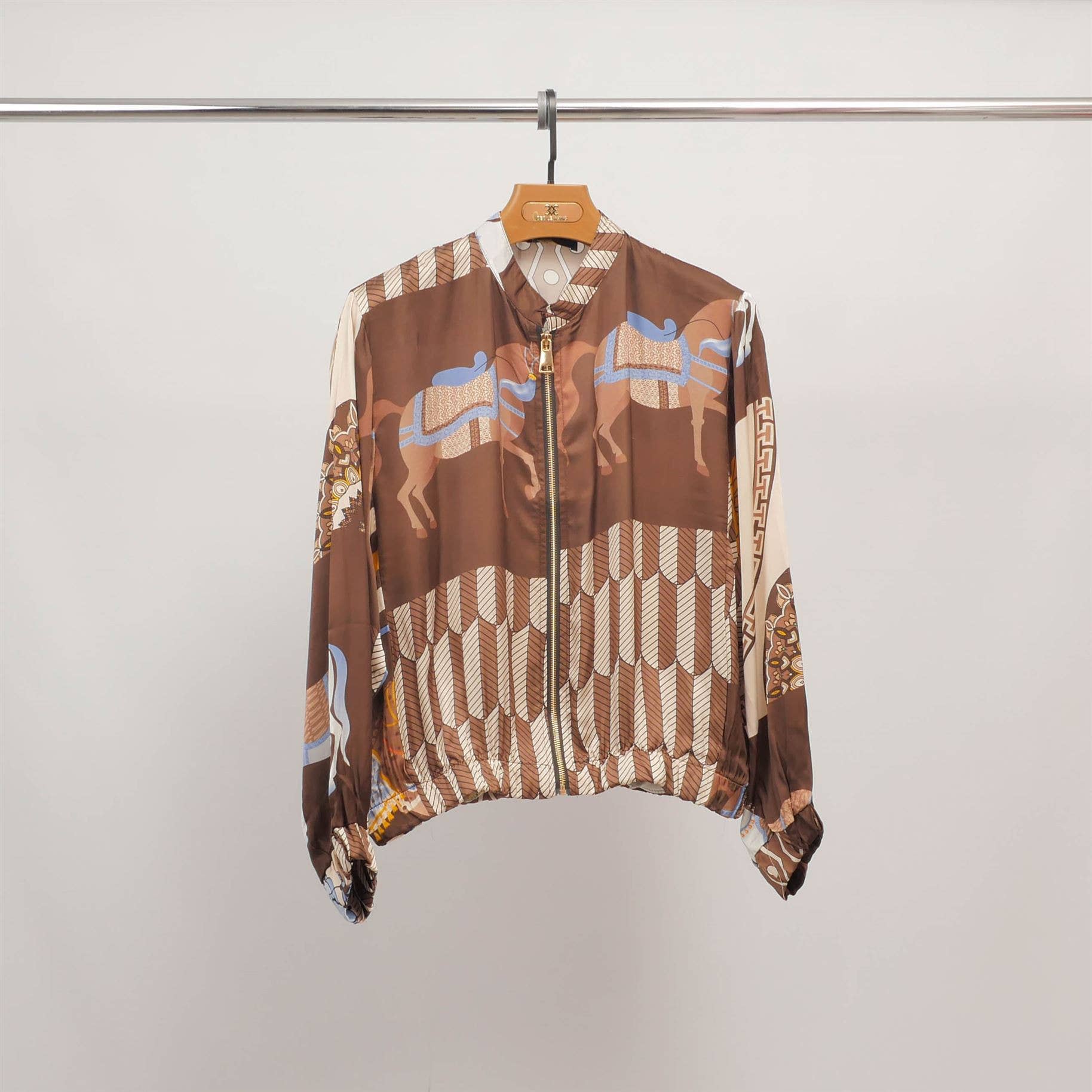 Cecile Wang - Wholesale Jacket - Women's - Horse print jacket in silk viscose KD8772VS-22