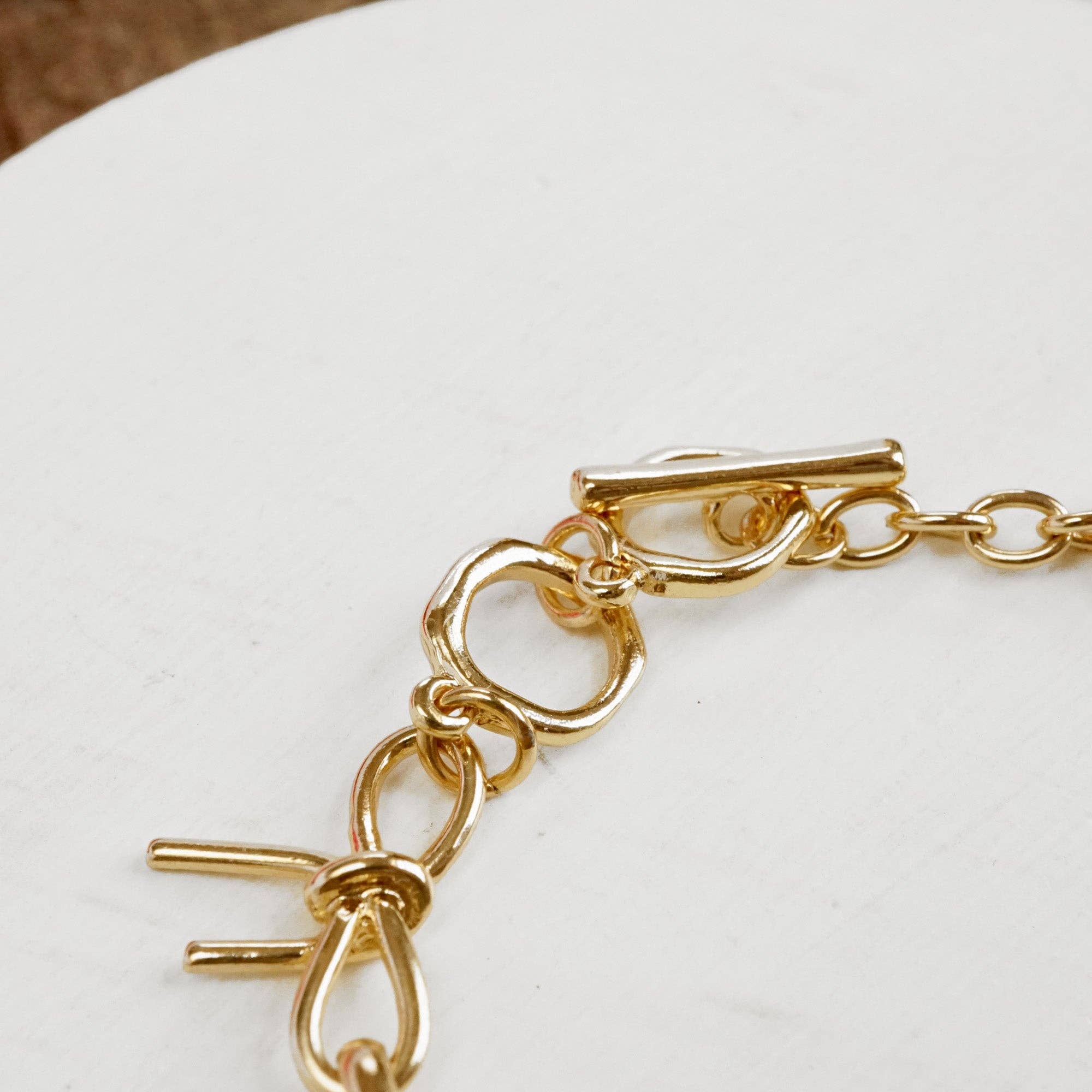 PennyLine inc - Wholesale Link & Chain Bracelet - Bow Link Bracelet Gold Tone2