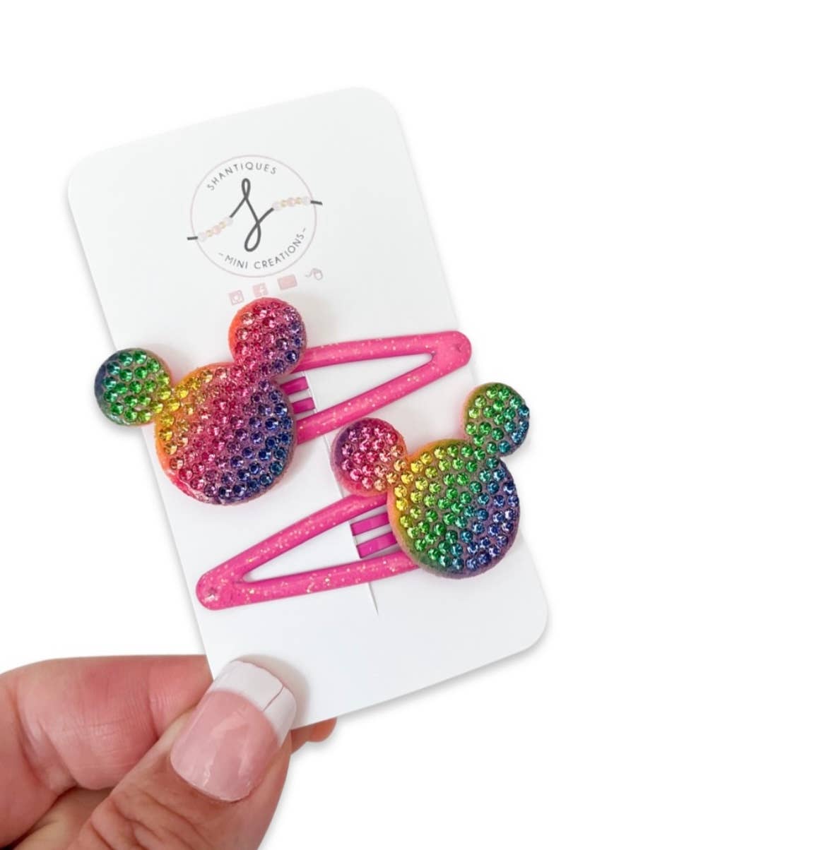 Shantiques Mini Creations - Venta al por mayor Pinzas para el pelo - Niños - Conjuntos completos de Snap Clip - Diversión primaveral1