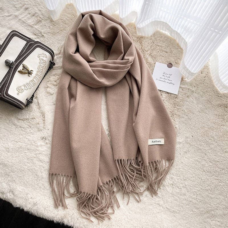 Plush Looks - Wholesale Scarf – Women's - Cashmere-Like Solid Color Warm Scarf1