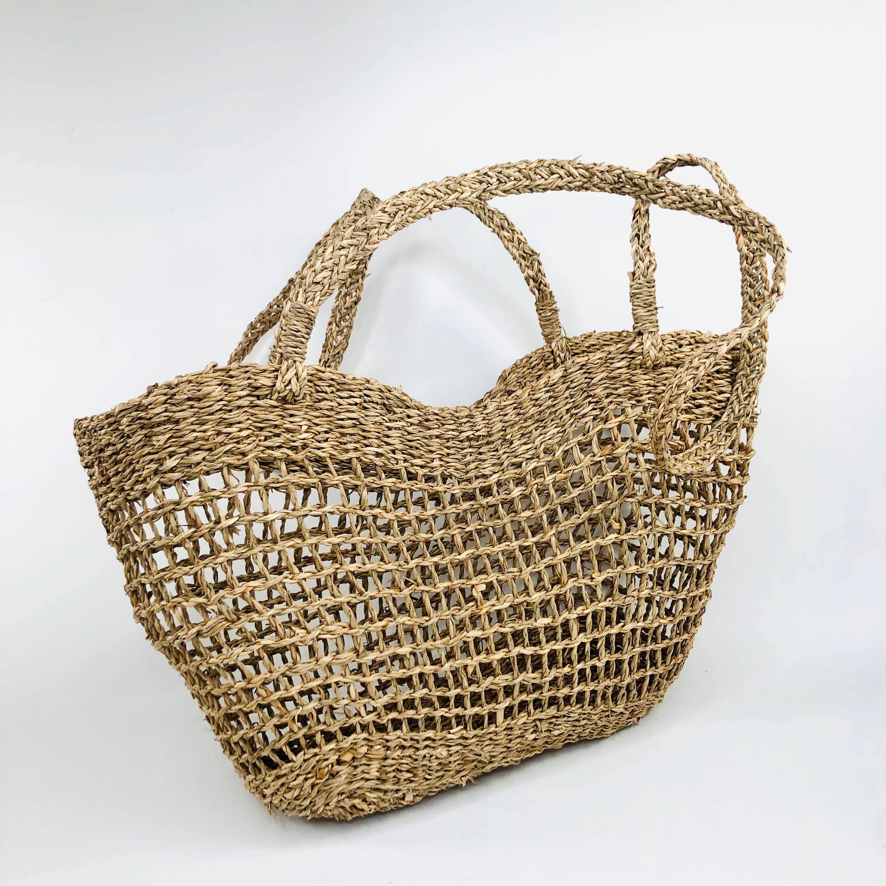 GreenWave - Wholesale Beach Bag - Woven Wicker Shoulder Bag in Seagrass Market3